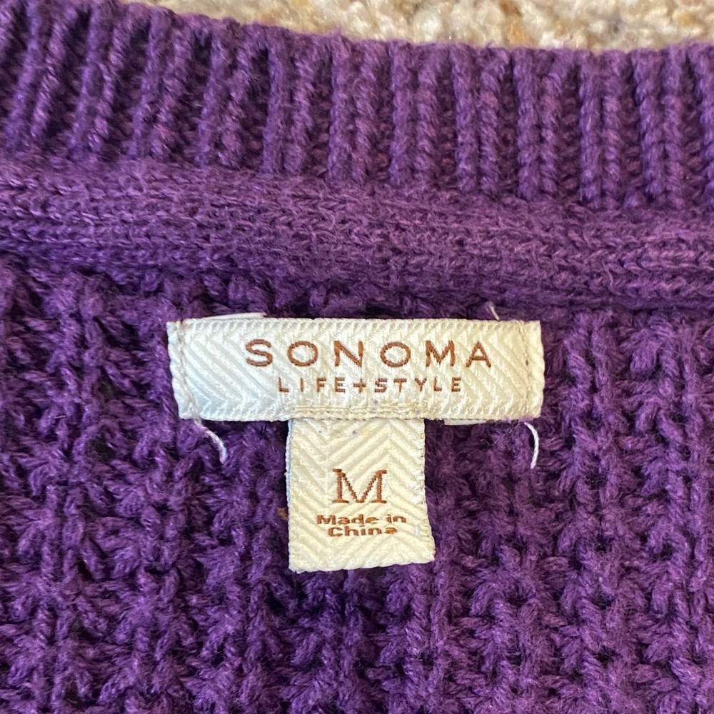 Sonoma Purple Sweater - M - Picture 2 of 4